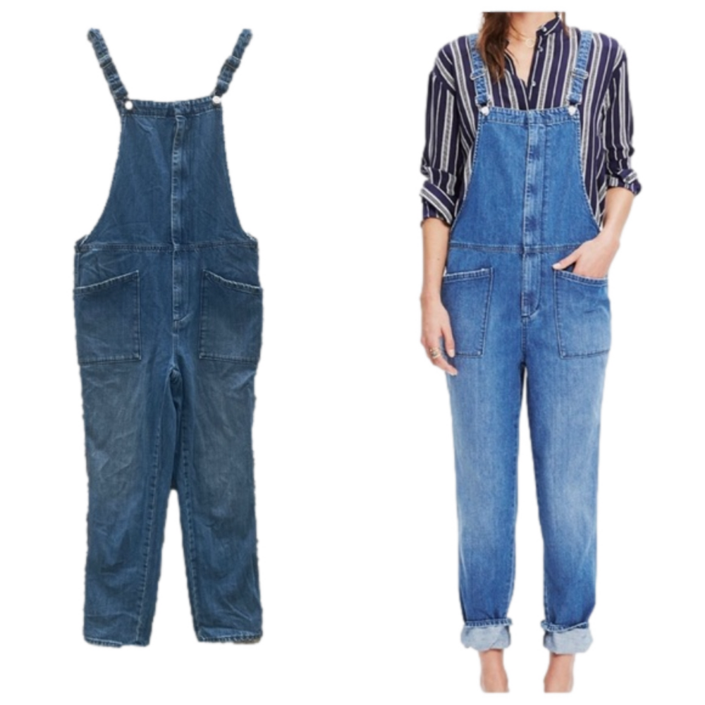 Madewell Blue Denim Overalls
